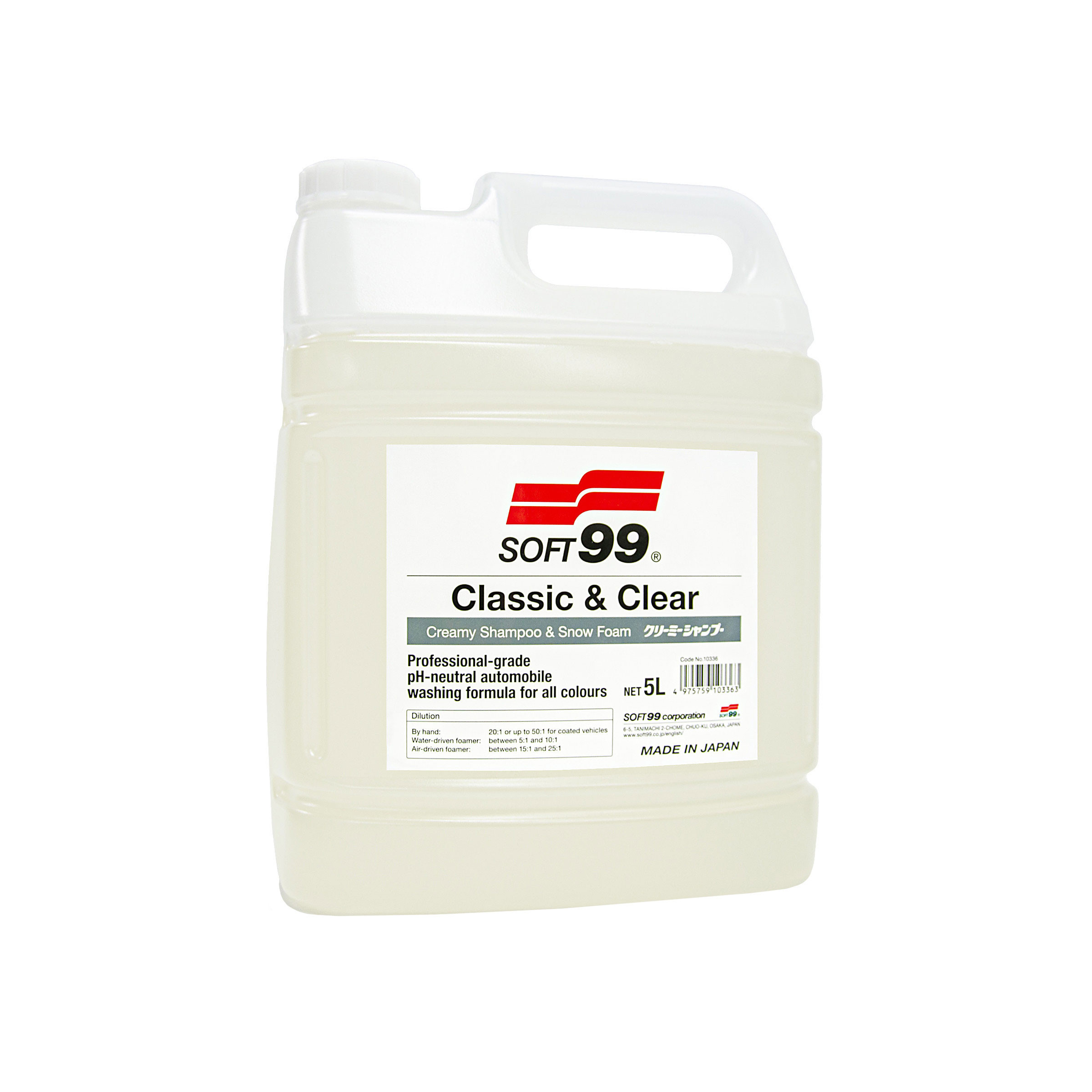 Classic & Clear Shampoo, Autoshampoo, 5L