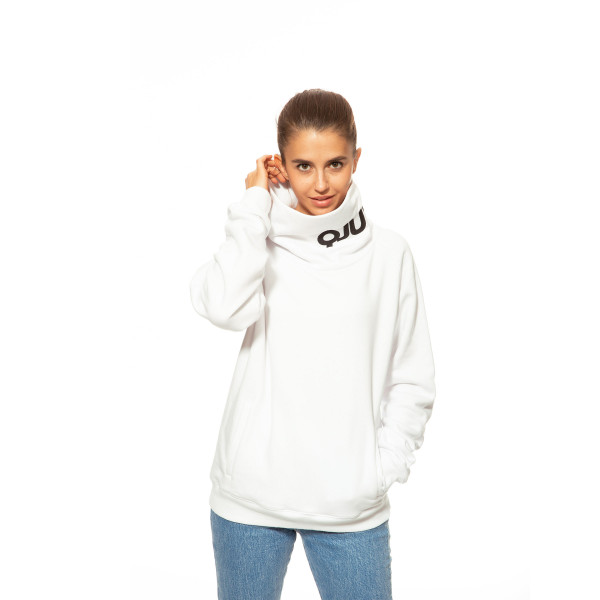 Weißes Rollkragenpullover QJUTSU